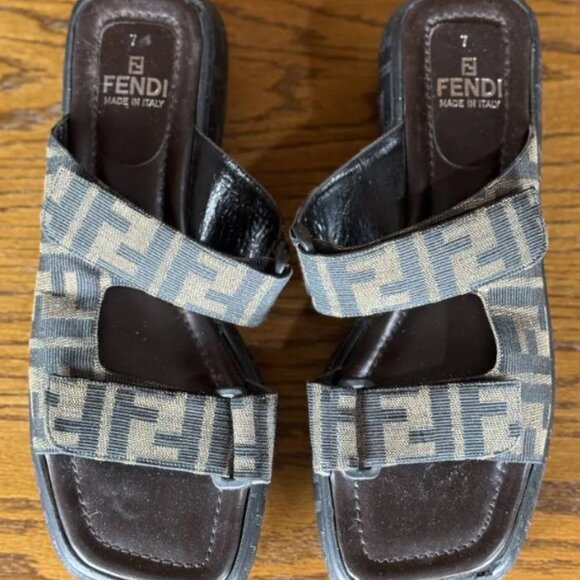 Fendi Slide Sandals * Almost New * Size 7 - Picture 2 of 5